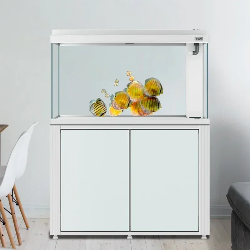 Fish Tank Super White Glass Dragon Fish Tank Aquarium Cylinder Ecological Bottom Filter Medium and Large Living Room
