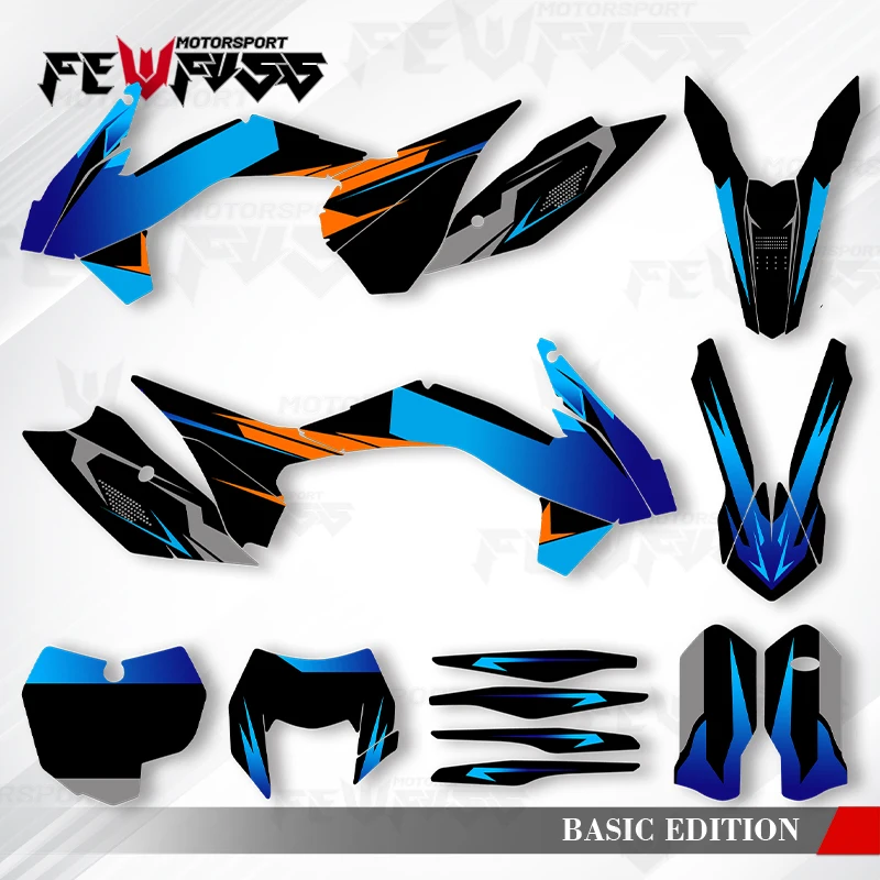 

Fewfuss Graphics Decals Stickers Motorcycle Background Custom For KTM EXC 2014-2016 SXF 2013-2015125 250 300 350 450 009