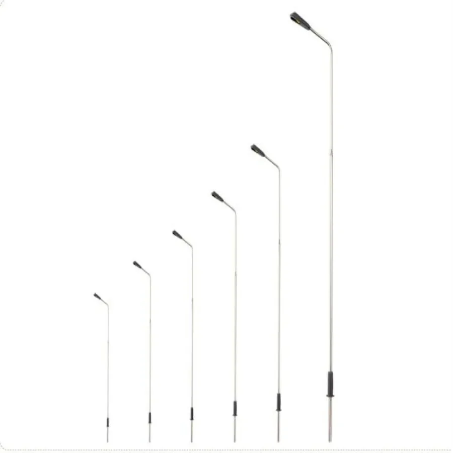 

50PCS 1/75-1/1000 SCALE MODEL RAILWAY STREET STEEL LIGHTS LAMPPOST WITH DC 3V LEDS Model Toy Accessory Model Building Kits