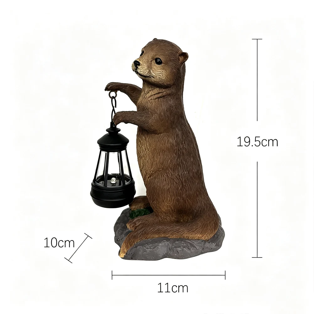 Led Solar Decoration Otter Lantern Solar Otter Lantern Solar Powered Lighting Smart Light Sensor 6-12 Hours Runtime