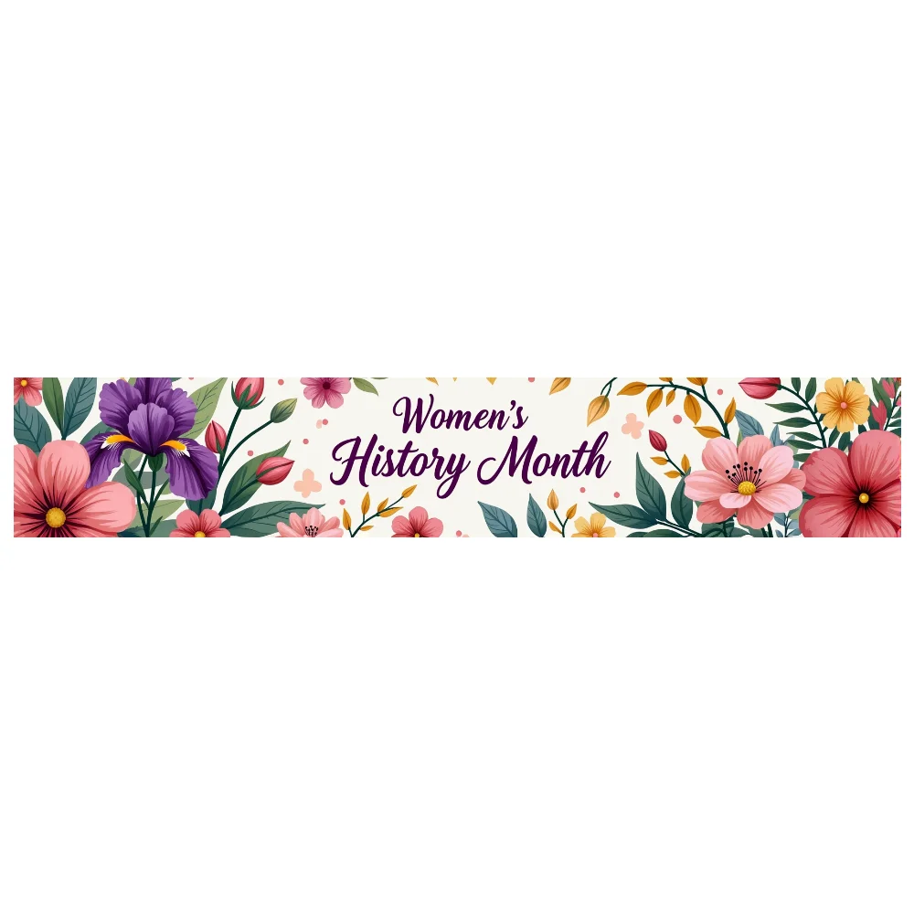 Bloemenfotografie decor Artistiek verpakt Kleurrijk Feestartikelen Opvallende banner voor feest