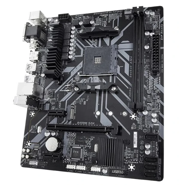 جديد لـ GIGABYTE GA-B450M S2H يدعم Ryzen, Gen 1, Gen 3, Gen 5 NVME M.2