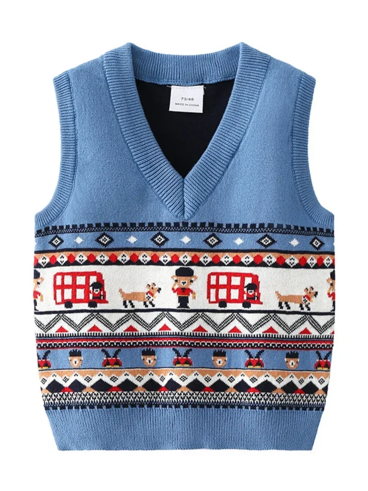 

Children's Clothing Boys Spring Spanish Fashion Boy Sweater Infant Knit Vest Sold Bear Knitwear Children Gentleman Clothes Kid