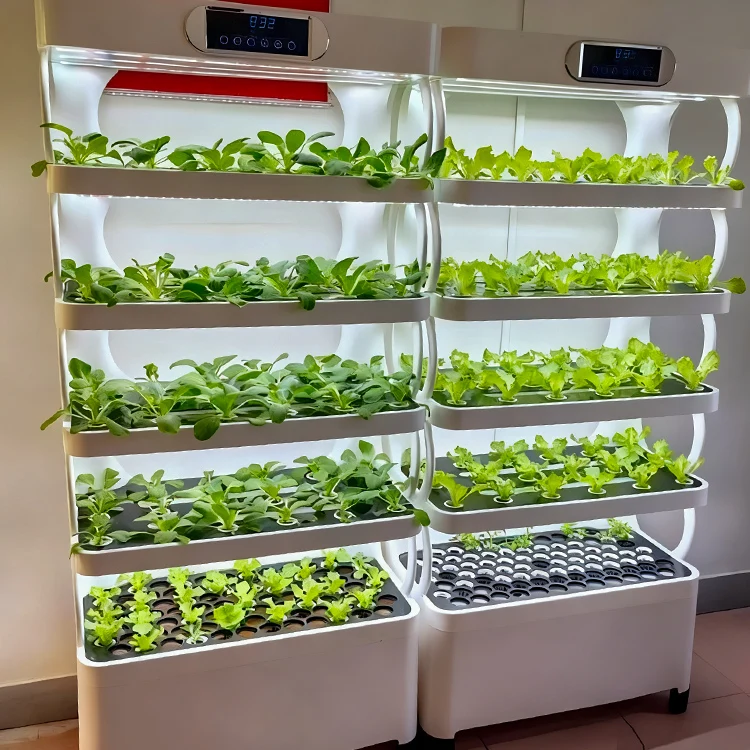 Smart Vertical Hydroponic Tower System - Automated Indoor Vegetable Growing Machine with LED Grow Lights for Home Garden view 5