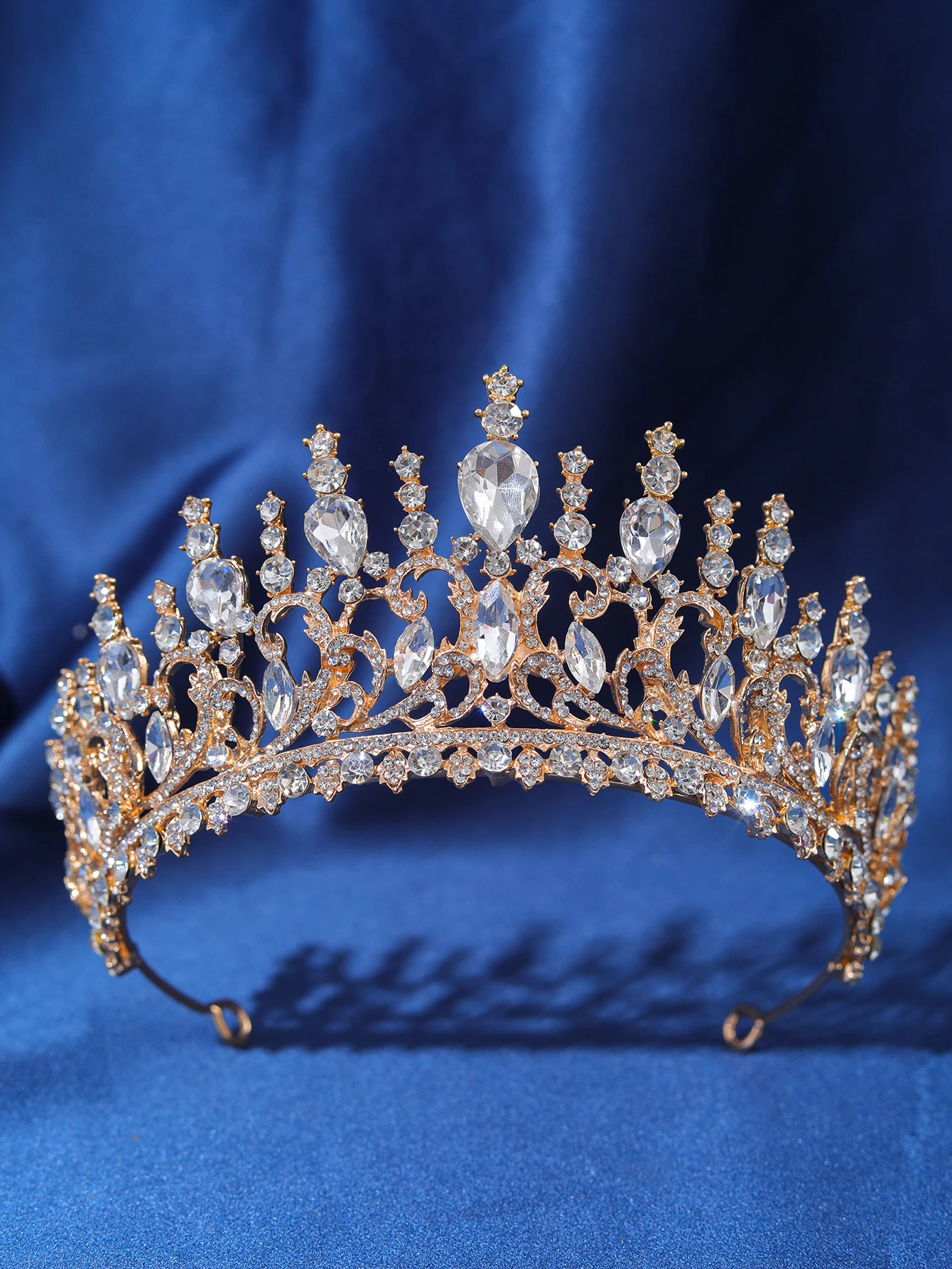 1Pcs Gorgeous and Elegant Rhinestone Queen's Crown Hair Accessories Wedding Headwear Women's Event Party Dress up Hair