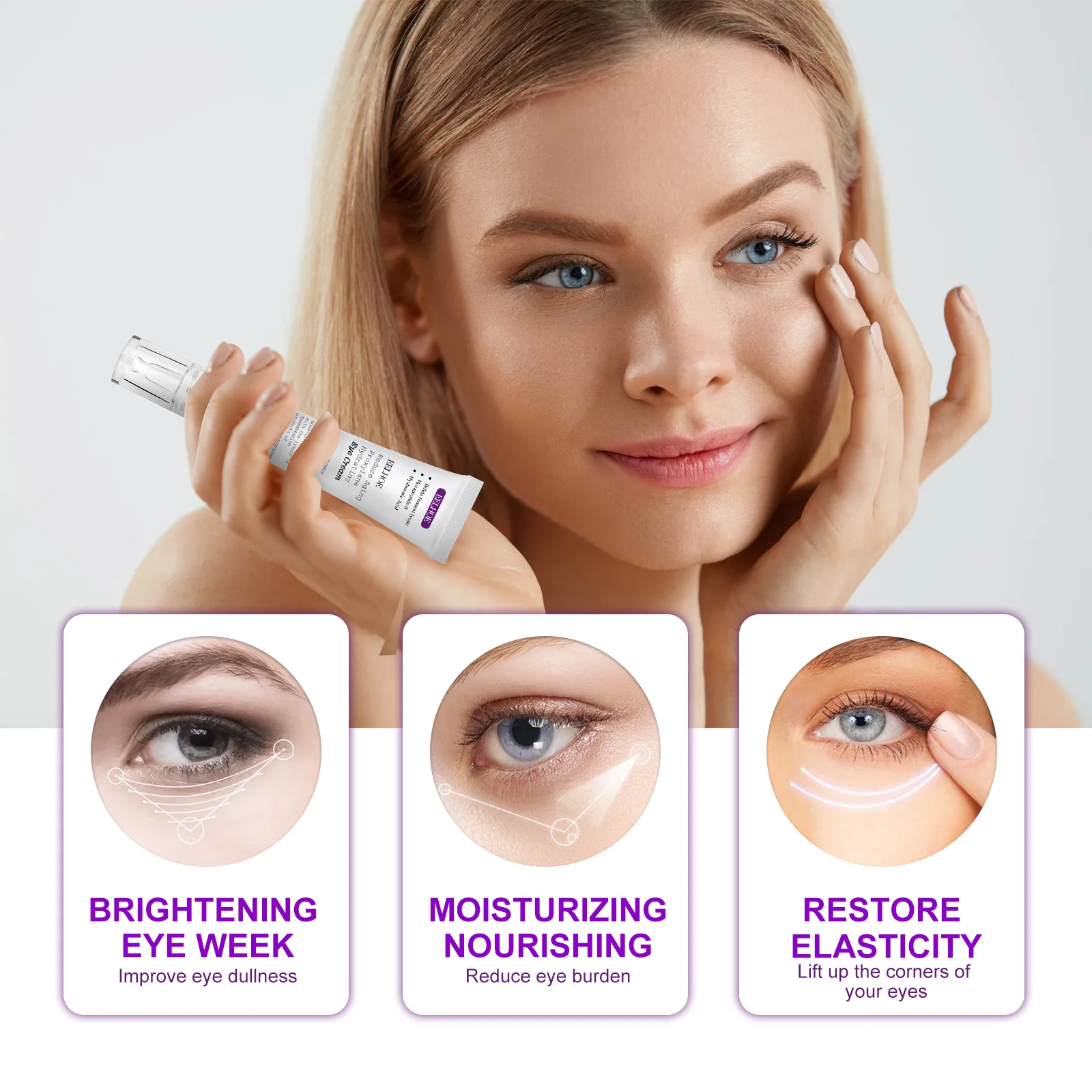 Anti Wrinkle Eye Cream Anti Eye Bags Eliminate Puffiness Improve Fine Lines Delay Aging Hyaluronic Acid Moisturizing Eye Cream