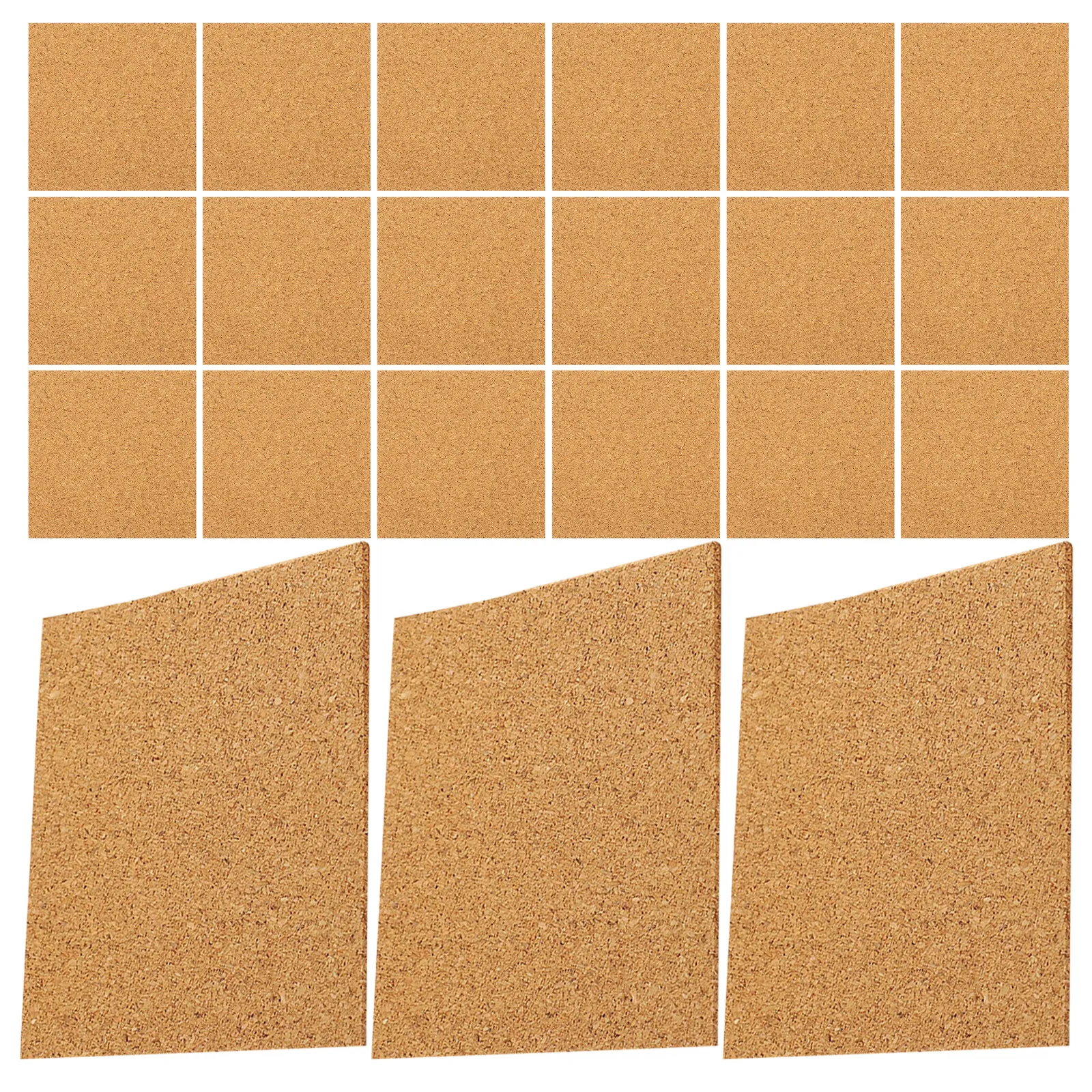 60Pcs Peel and Stick Self Adhesive Cork Sheets 3.94 Inch Squares Cuttable Cork Tiles for Crafts DIY Coasters Home Decor