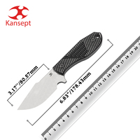 Kansept Knives Fixed Blade K014 Tiny Dancer 3.17''CNC Milling CPM S35VN Blade+Titanium/Copper Carbon Fiber JB Stout Designed