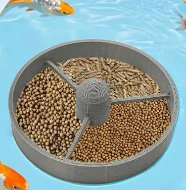 Alimentador de alimentos flotante para pecera, accesorios para tanque de forma redonda, herramientas de cría para Guppy Betta, tortuga, agua dulce