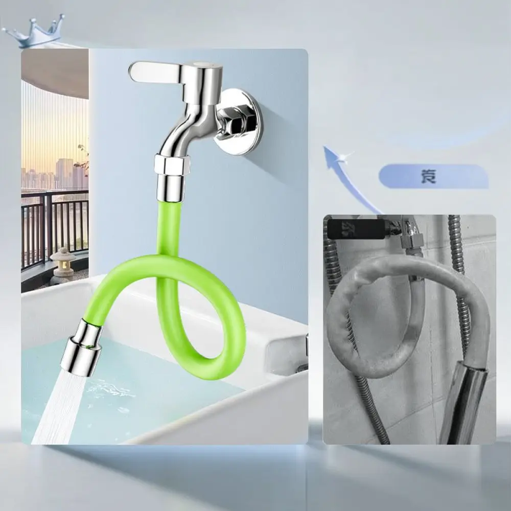 Flexible Kitchen Faucet Extender Stainless Steel Sink Sprayer Attachment 360 Rotating Anti Splash Water Pipe Fitting