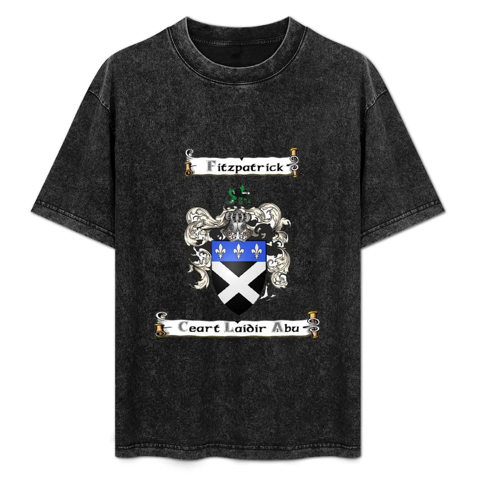 

Fitzpatrick Family Crest and Motto T-Shirt Aesthetic clothing funny costumes summer shirt mens t shirts casual stylish