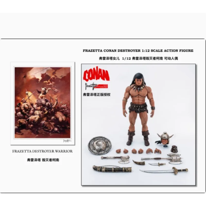 1/12 스케일 피규어 Frazetta Daughter Conan 일반 한정판 애니메이션 모바일 모델 수집 데스크탑 장식품 어린이 장난감