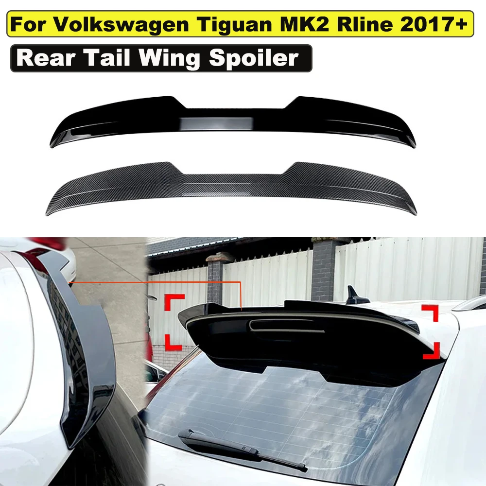 Alerón trasero para coche Volkswagen Tiguan MK2 Rline 2017 +, divisor superior de maletero, Kit de carrocería Exterior ABS de alta calidad