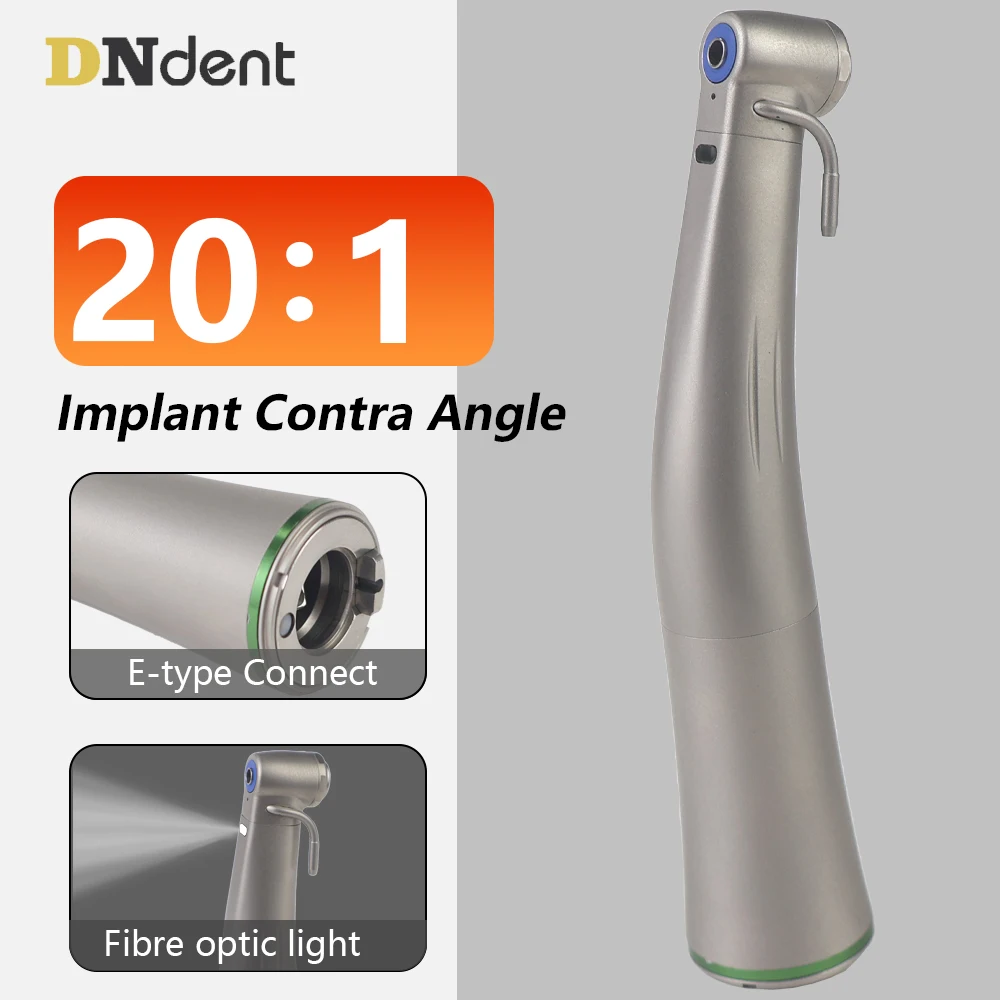 Pièce à main dentaire à basse vitesse 20:1 pour implant, à fibre optique, avec tube d'eau et turbine à air X-SG20L, équipement dentaire