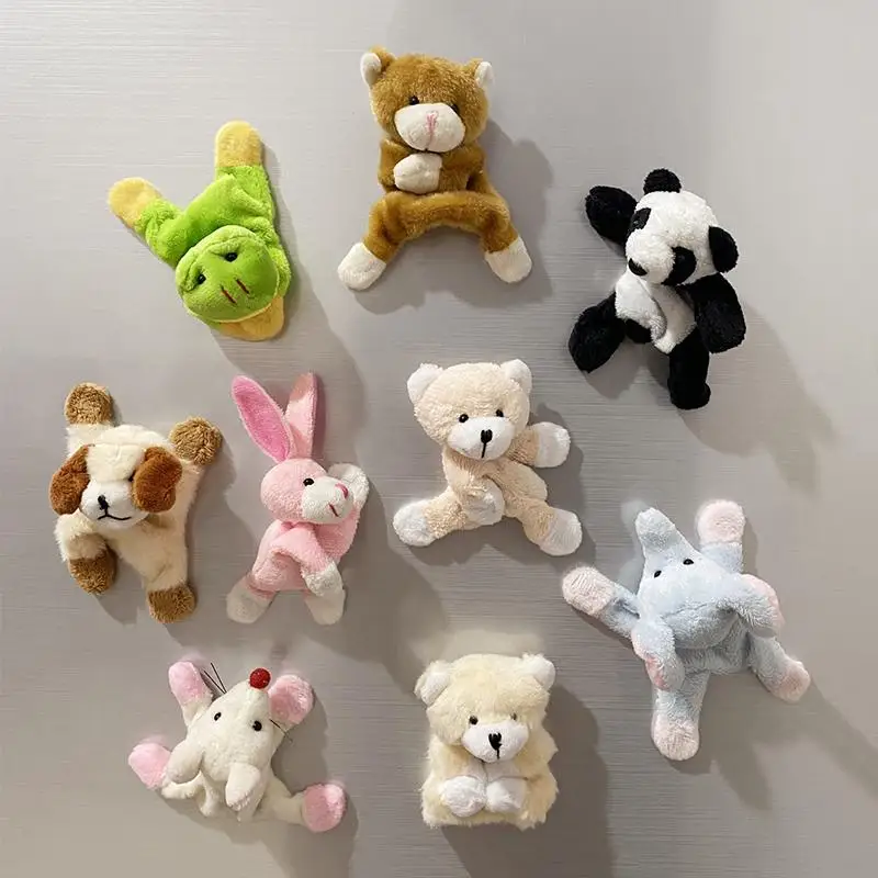 

[JT]1Pc Cartoon Plush Toys Fridge Magnets, Cute Little Bears, Rabbits, Pandas And Other Figurines