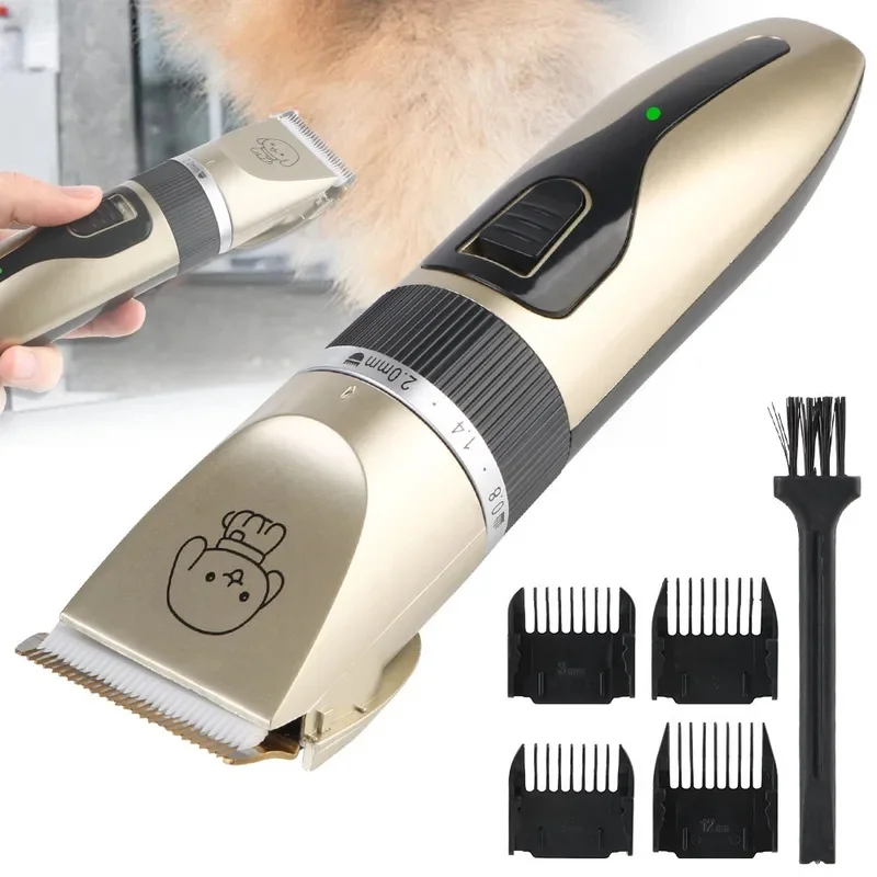 Electric Pet Hair Clipper Trimmer Shaver Set for Dog Cat Puppy Rabbit Pet Grooming Cutting Supplies gallery 4