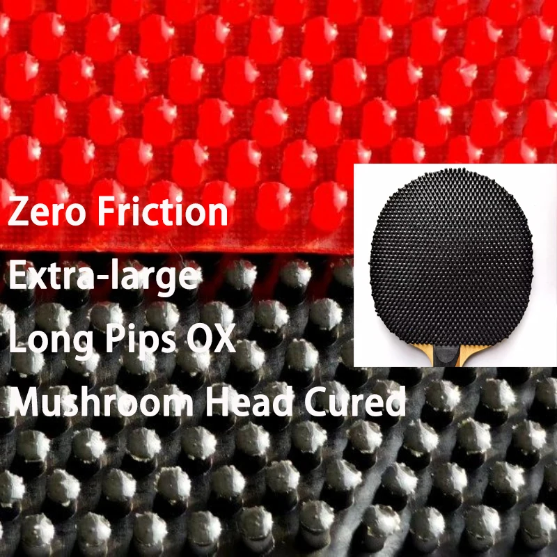 Goma de Tenis de Mesa Extra Grande con Cabeza de Hongo de Fricción Cero, Goma Única OX Monster, Anti-arcos, Hundimiento y Flotación