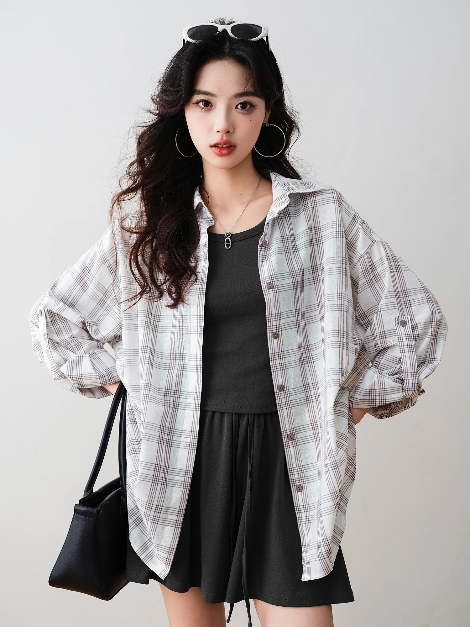 

Faionable RONRON irt Vest orts Set Casual Summer 2025 Slimming Meat Covering Tee Piece Women's Clothing Ensemble