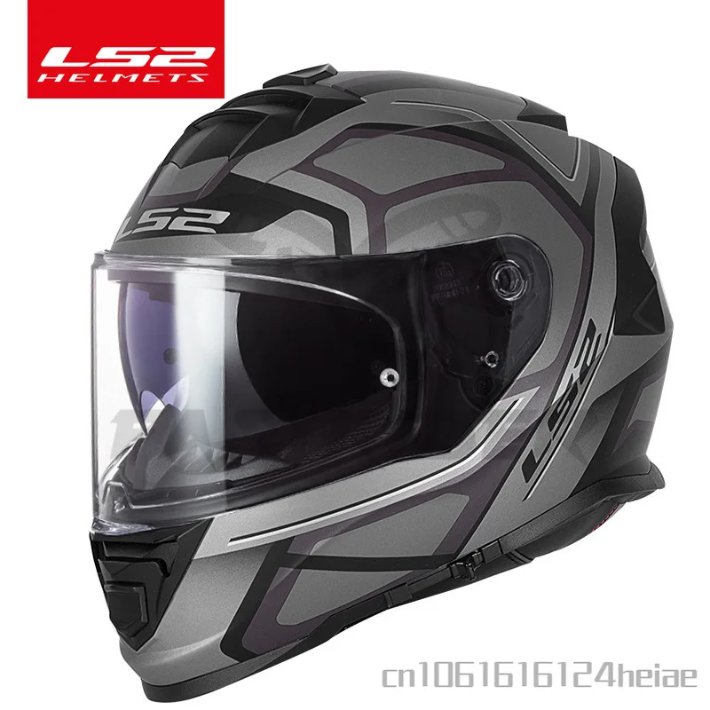 LS2 FF800 Motorcycle Helmet Ls2 STORM Full Face Helmet Double lens Moto Capacete with Anti fog sticker casco moto