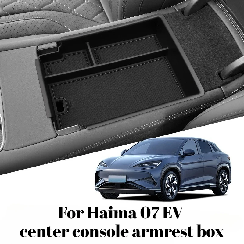 

For 2024-2025 Haima 07 EV Center Console Armrest Box Storage Organizer Car Accessories Interior Decoration Modification Parts