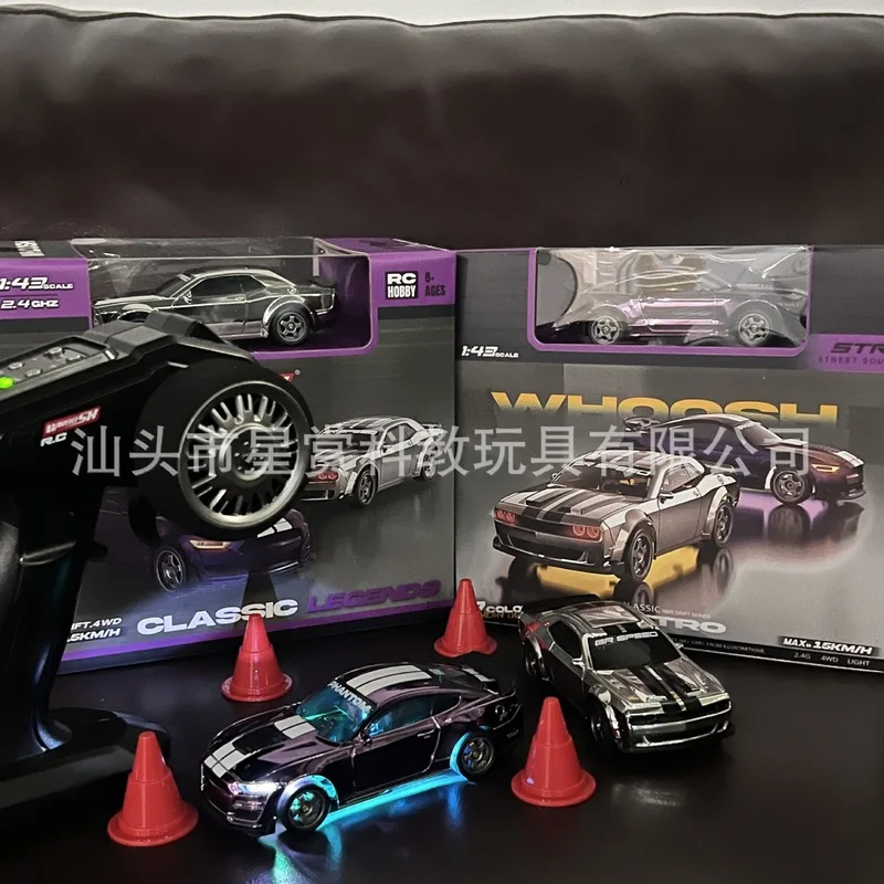 

Новый 1:43rc полупропорциональный полноприводный автомобиль с дистанционным управлением для дрифта, высокоскоростной настольный мини-моделирование Mustang GT, подарок другу