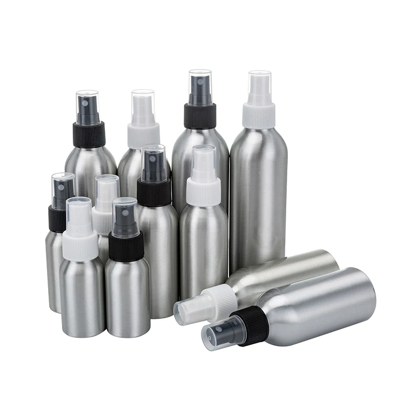 50ml/100ml/120ml/250ml Aluminum Spray Bottle Empty Cosmetic Bottle Small Refillable Container Travel Perfume Sprayer Atomizer