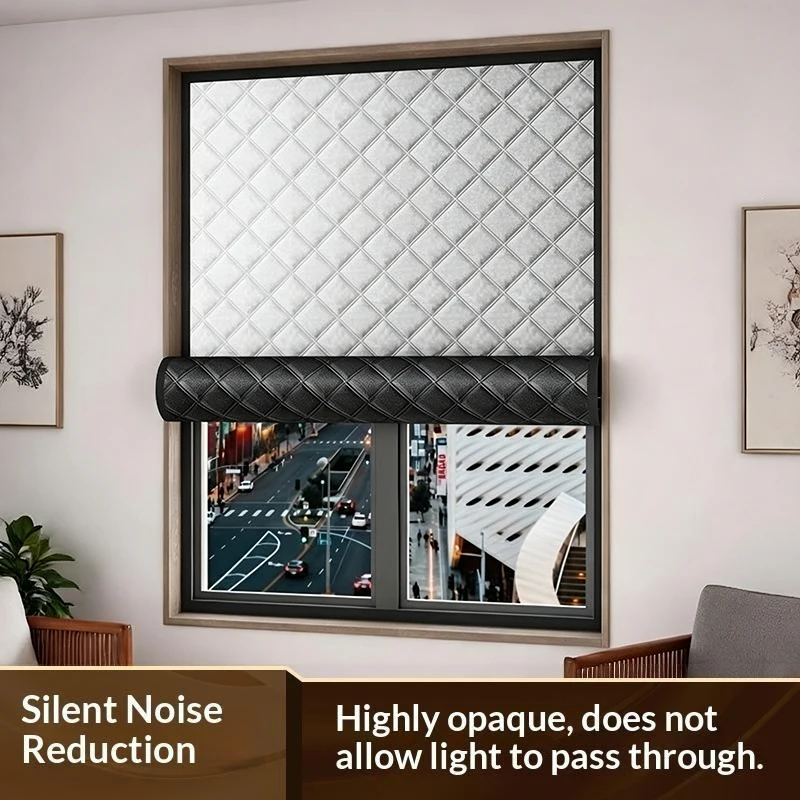 Thermal Insulated No Drill Soundproof Window Curtain Magic Tape Blackout Shades for Nursery Kids Room Use