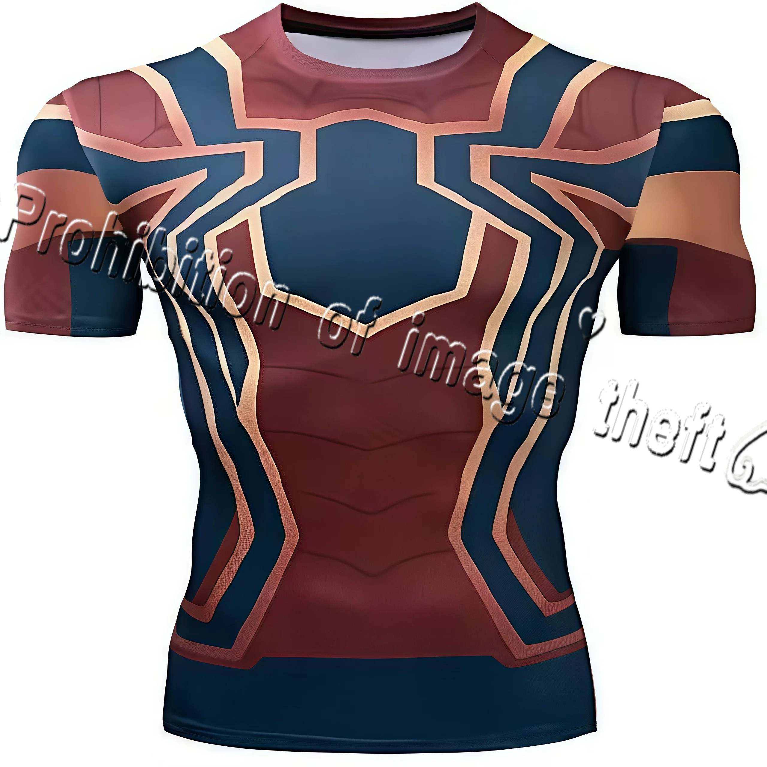 مارفل قصيرة الأكمام ضيقة تي شيرت ثلاثية الأبعاد تي شيرت مطبوع للرجال ، الصيف الساخن بيع جديد الرجال سليم صالح #3