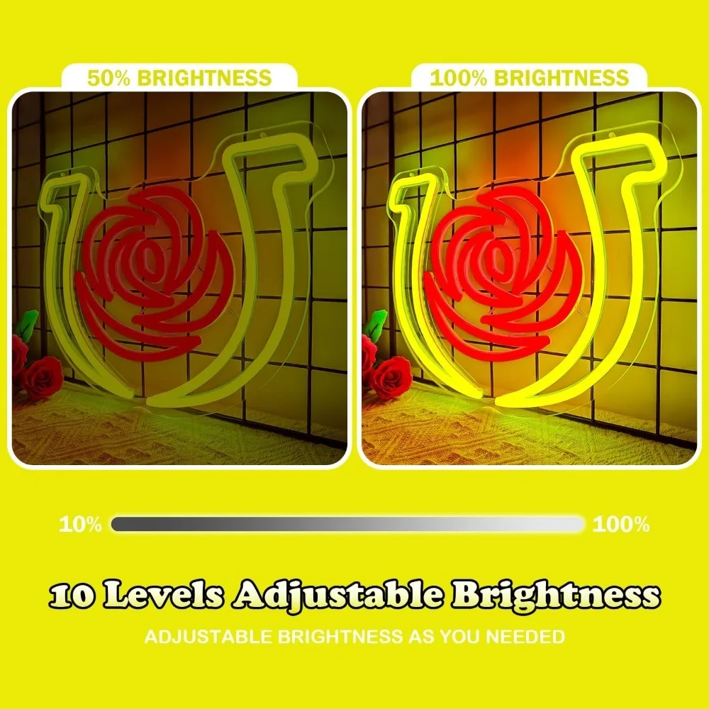 Kentucky Horse Neon Sign Dimmable USB Derby Led Sign Run for The Roses Neon Lights Horse Racing Party Supplies Derby Decorations