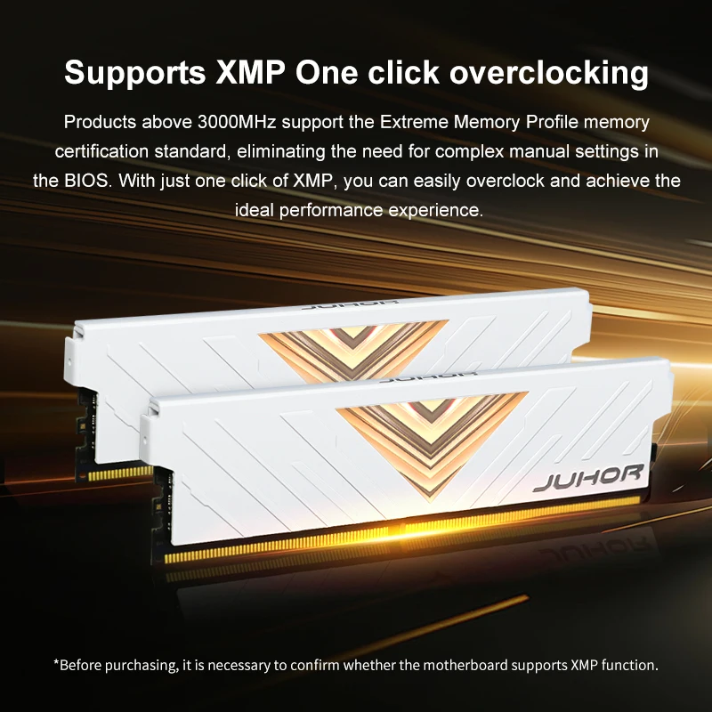JUHOR DDR4 3200MHz 8GB 2枚 16GB 白 JUHOR DDR4 8GB 16GB 3200MHz XMP2.0 Overclocking Compatible for AMD
