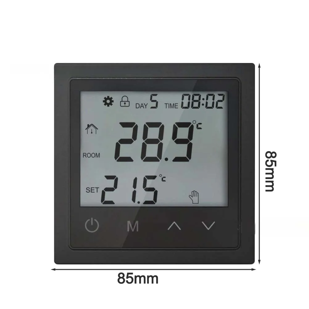 Child Lock Thermostat Floor Heating Control Easy Installation Automatic Memory For Power Outages For Underfloor Heating