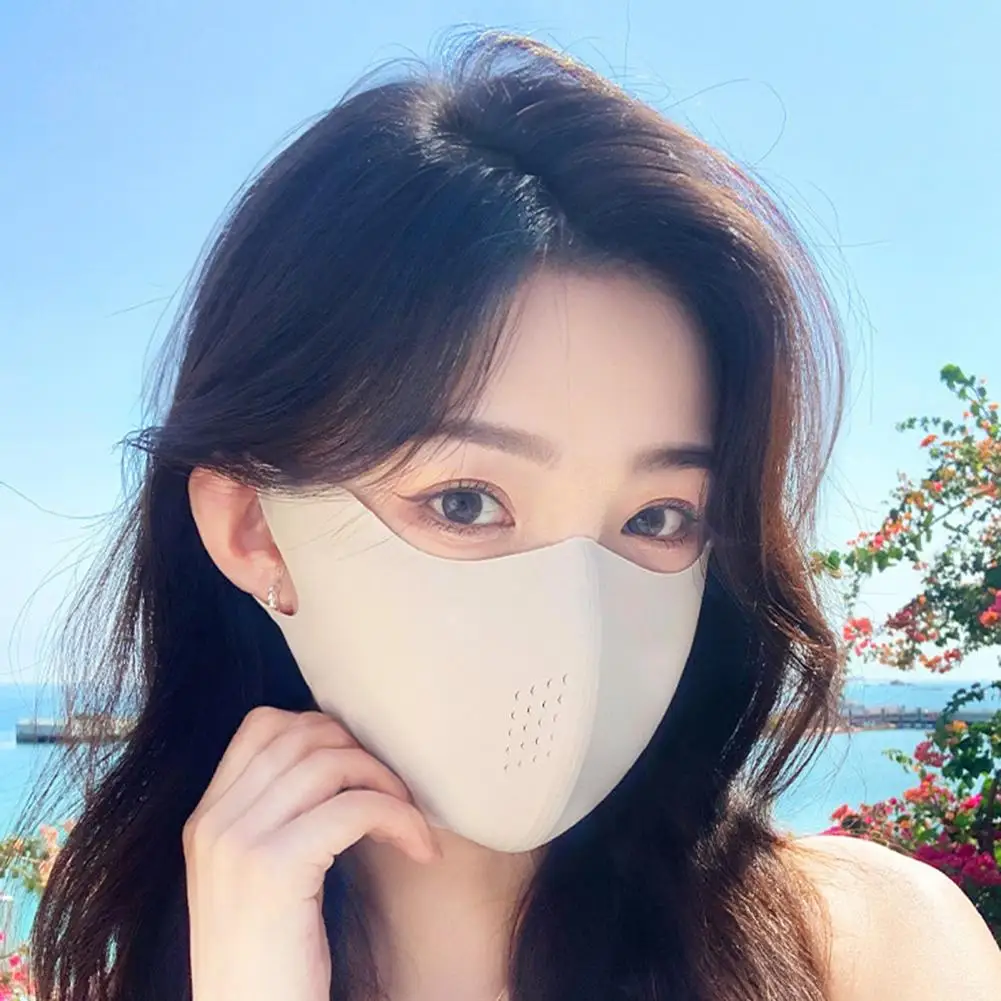 Lightweight Face Guard Soft Ice Silk Face Guard Half Face Sun Protection Neck Cover Breathable Outdoor Cycling Shield for Summer