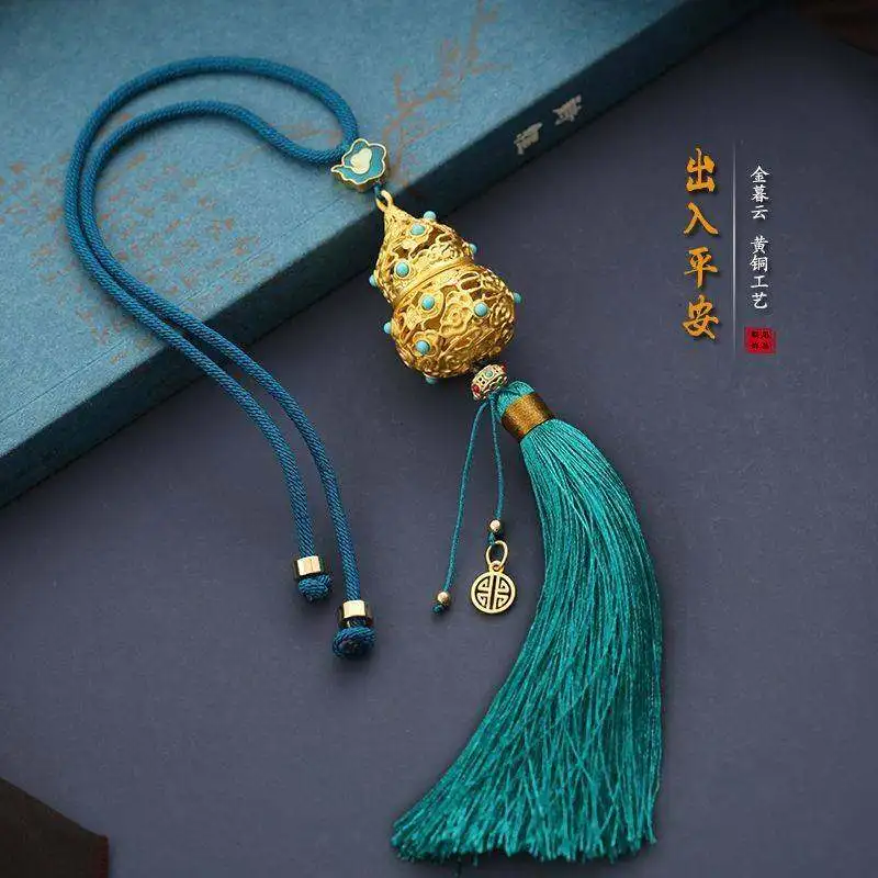 2026 New Style Safety Car Pendant Gourd Aromatherapy Hanging Ornament Rearview Mirror Decoration Festival Gift