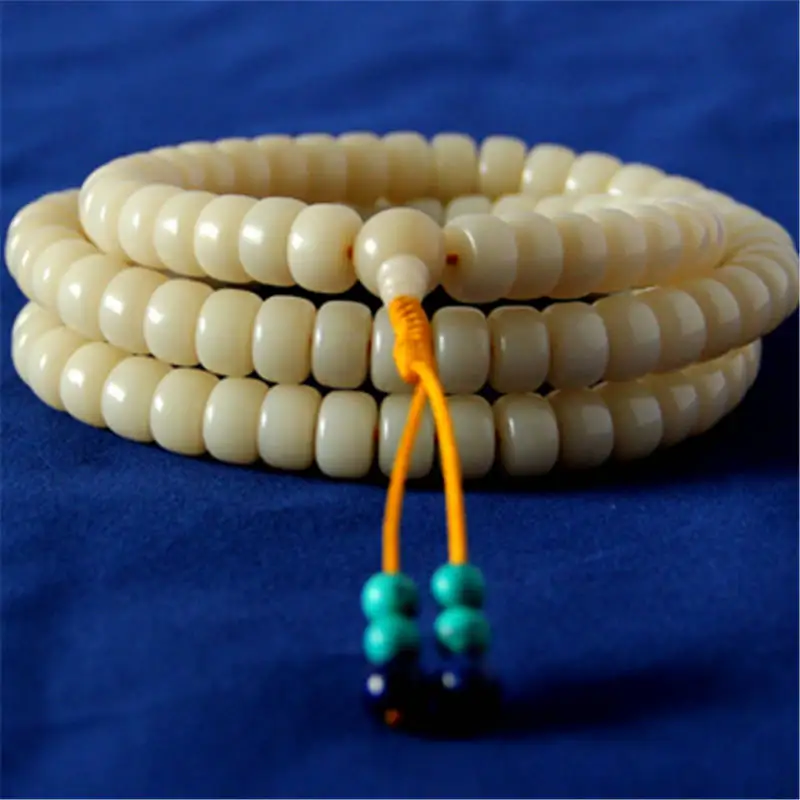 108Beads Natural Talipo Bodhi Prayer Malas 8mm 10mm Tibetan Rosary Barrel Necklace BRO783