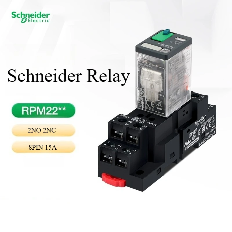 schneider-rele-intermediario-eletromagnetico-de-alta-potencia-rpm22p7-rpm22bd-ampla-bobina-de-8-pinos-15a-ac230v