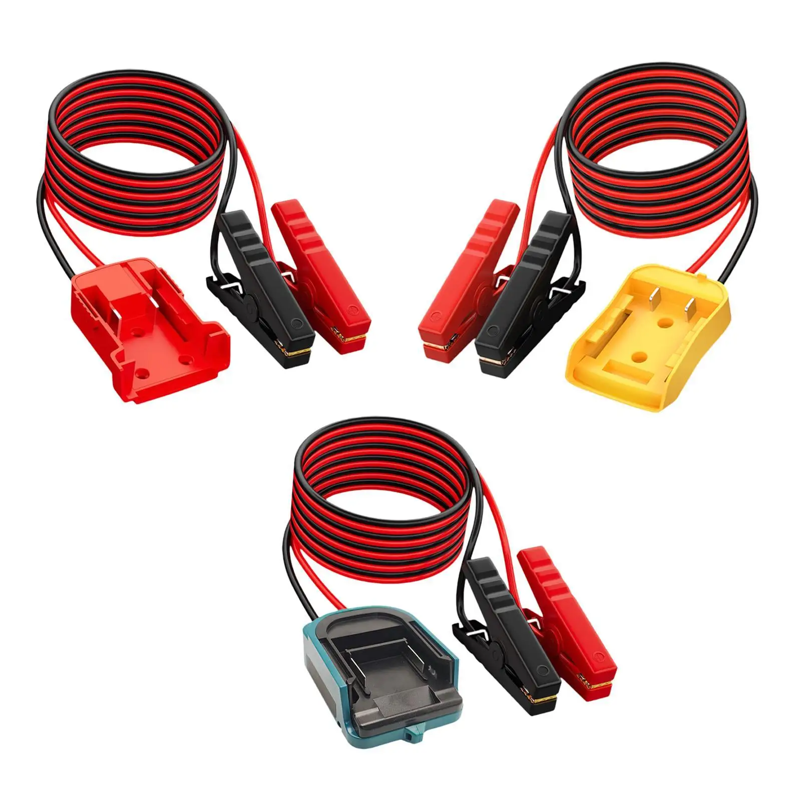 1.8M 12 AWG Starter Cable with Alligator Clips Accessory Versatile Lightweight for Truck Boat RV 100A Clamp Flexible