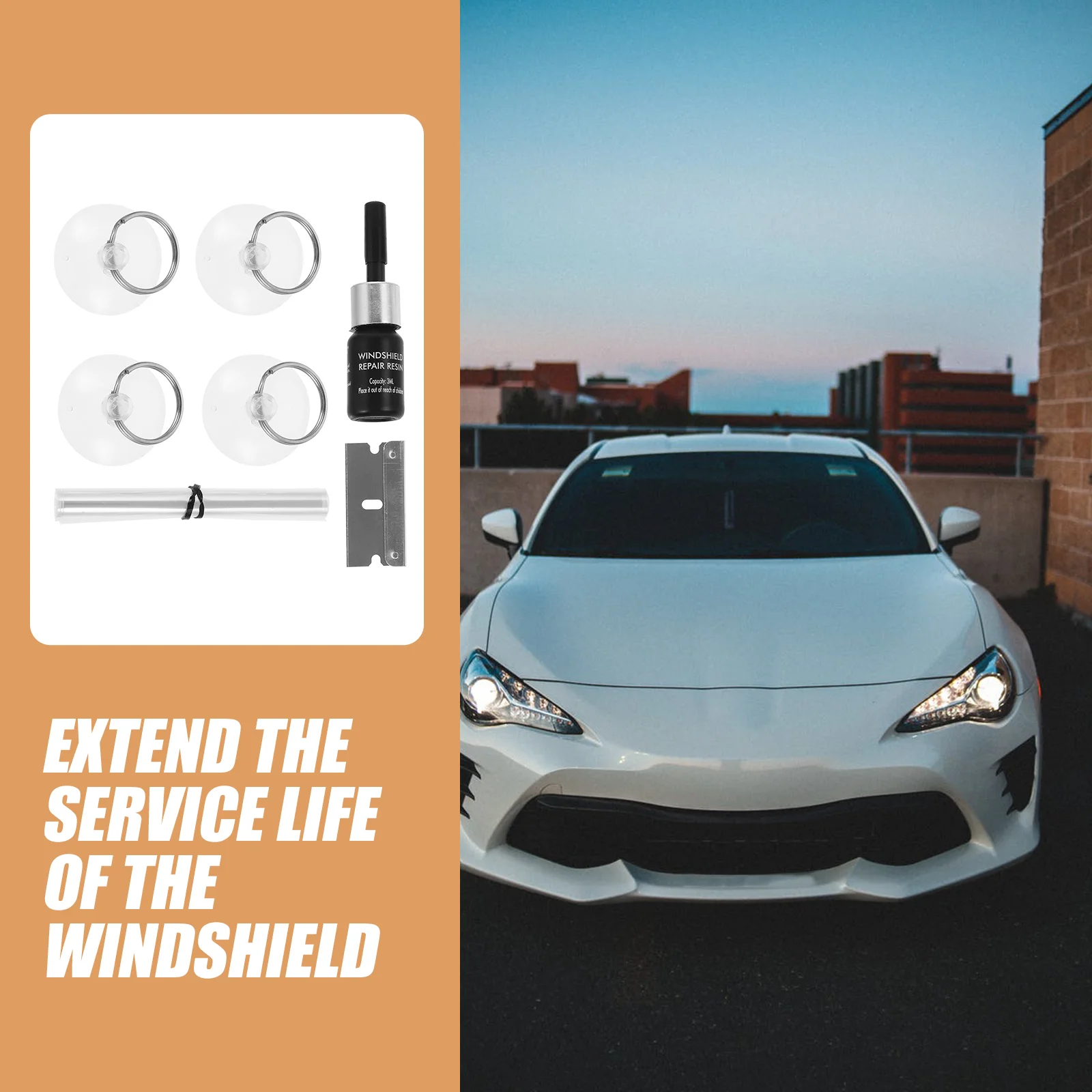 

Windshield Crack Repair Kit Glass Scratch Restoration Tool Set Car Auto Steel Fix Solution Efficient Transparency Restoration