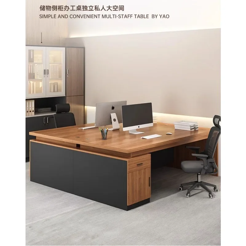 Desk staff, desk and chair combination office, simple modern single and double face-to-face, employee seat, boss computer desk
