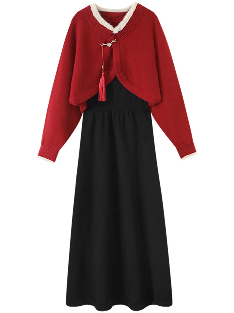 Nowy chiński zestaw damski w stylu Faion, bluza z guzikami, kurtka, styl OOTD, tradycyjny strój w stylu narodowym.