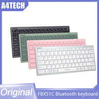 A4TECH FBX51C 2.4G Bluetooth Keyboard Type-C Charging Phablet Laptop Keyboard Portable 78-Key Mute Keyboard For Home Office