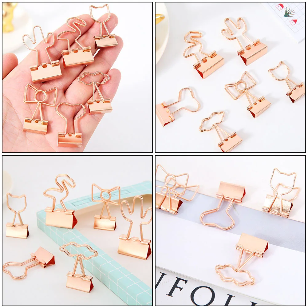 

20Pcs Metal Binder Clips Heart Shaped Design Practical Storage for Receipts Diaries Test Papers Office