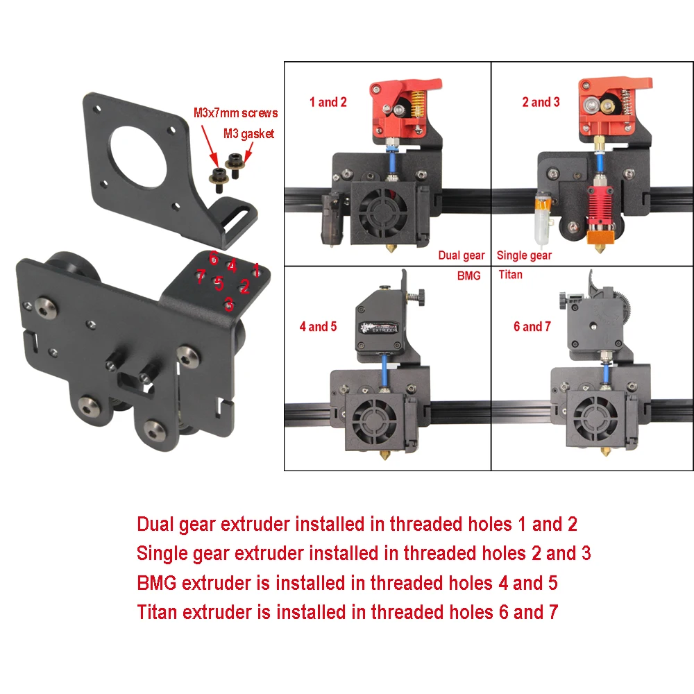 Ender 5 pro Direct Drive Upgrade Kit Aluminum Plate Kit with Pulleys Easy Print TPU Flexible Filament for Ender 5 Pro/ 5 Plus