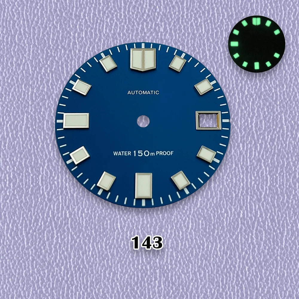 بيع جيد جديد 28.5 مللي متر S شعار NH35 ماتي الهاتفي صالح NH36/4R/7S الحركة اليابانية C3 الأخضر مضيئة ساعة تعديل الملحقات