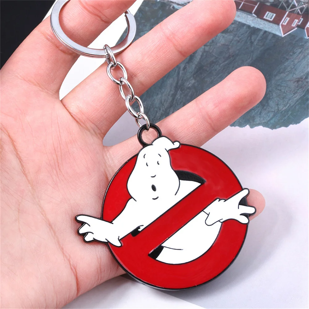 Porte-clés Ghostbusters rouge Ghostbusters Death Squads, avec rouge, pour femmes et hommes, bijoux Chaveiro