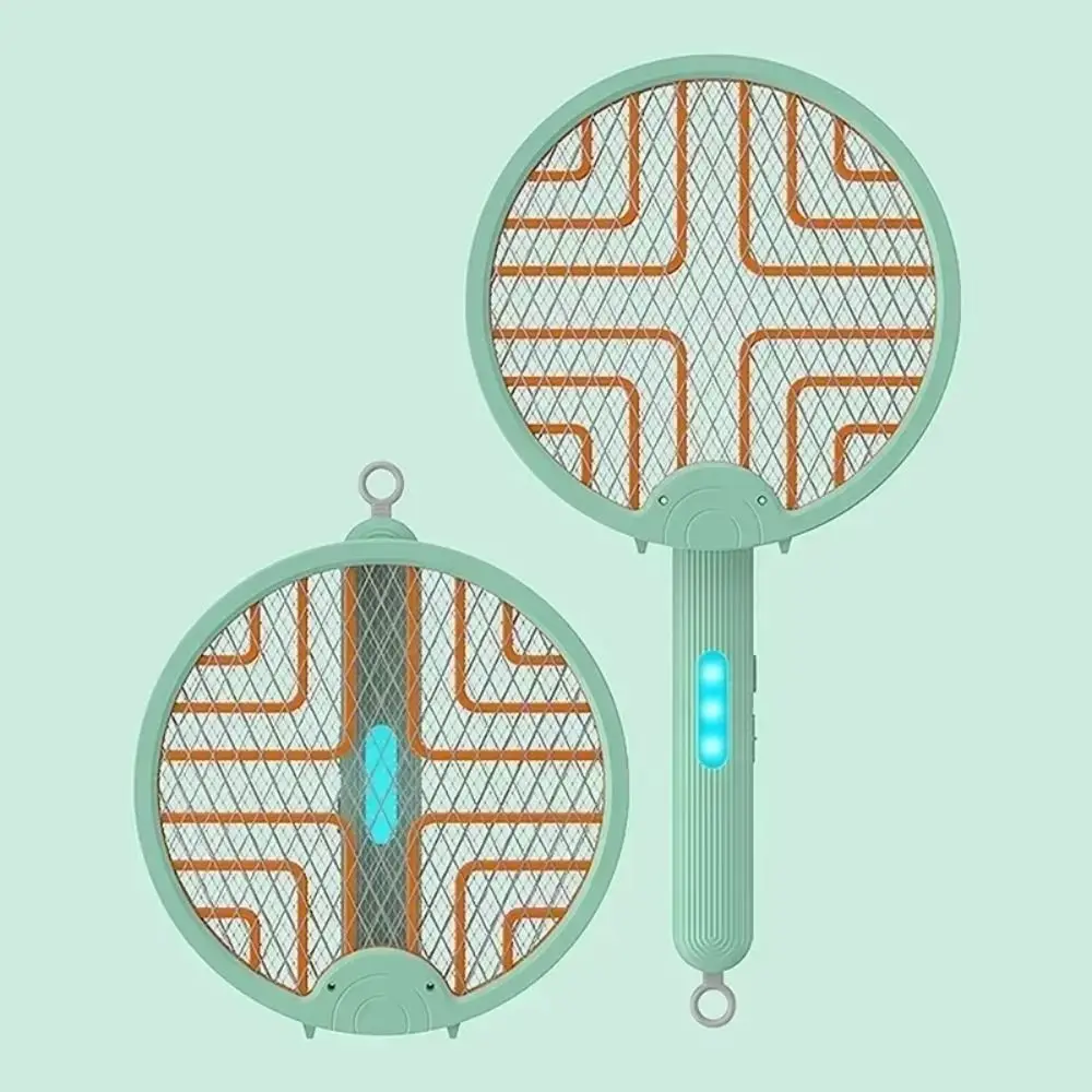 

Складная электрическая убийца комаров, перезаряжаемая от USB 2 в 1, ракетка от комаров, безопасная портативная ловушка для мухобойки