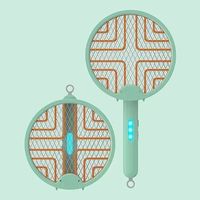 Foldable Electric Mosquito Killer USB Rechargeable 2 in 1 Mosquito Racket Insect Killer Safety Portable Fly Swatter Trap