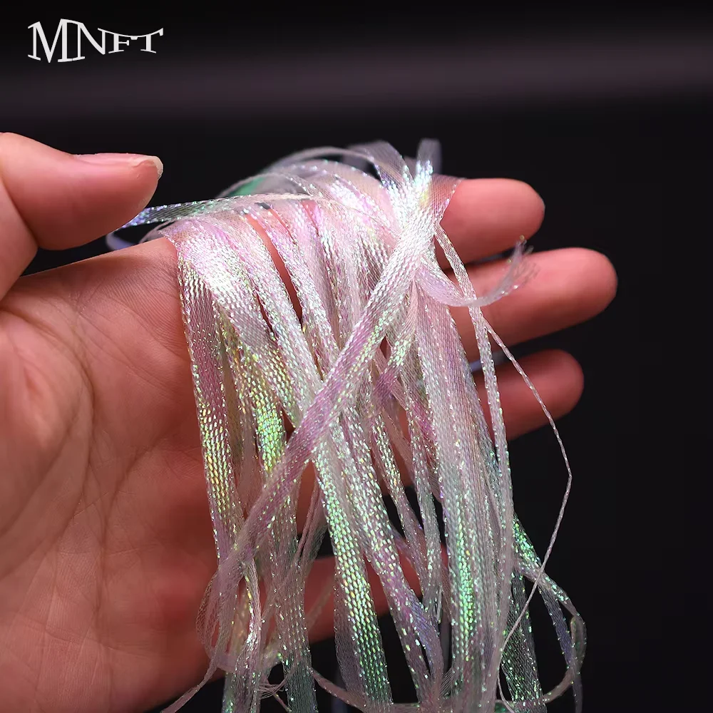 MNFT 2Meters Fly Tying Pearl Braided Lace for Fly Bait Fish Body Scud Shrimp Back Body Streamer Dressing Chenile Flash 3mm 5mm