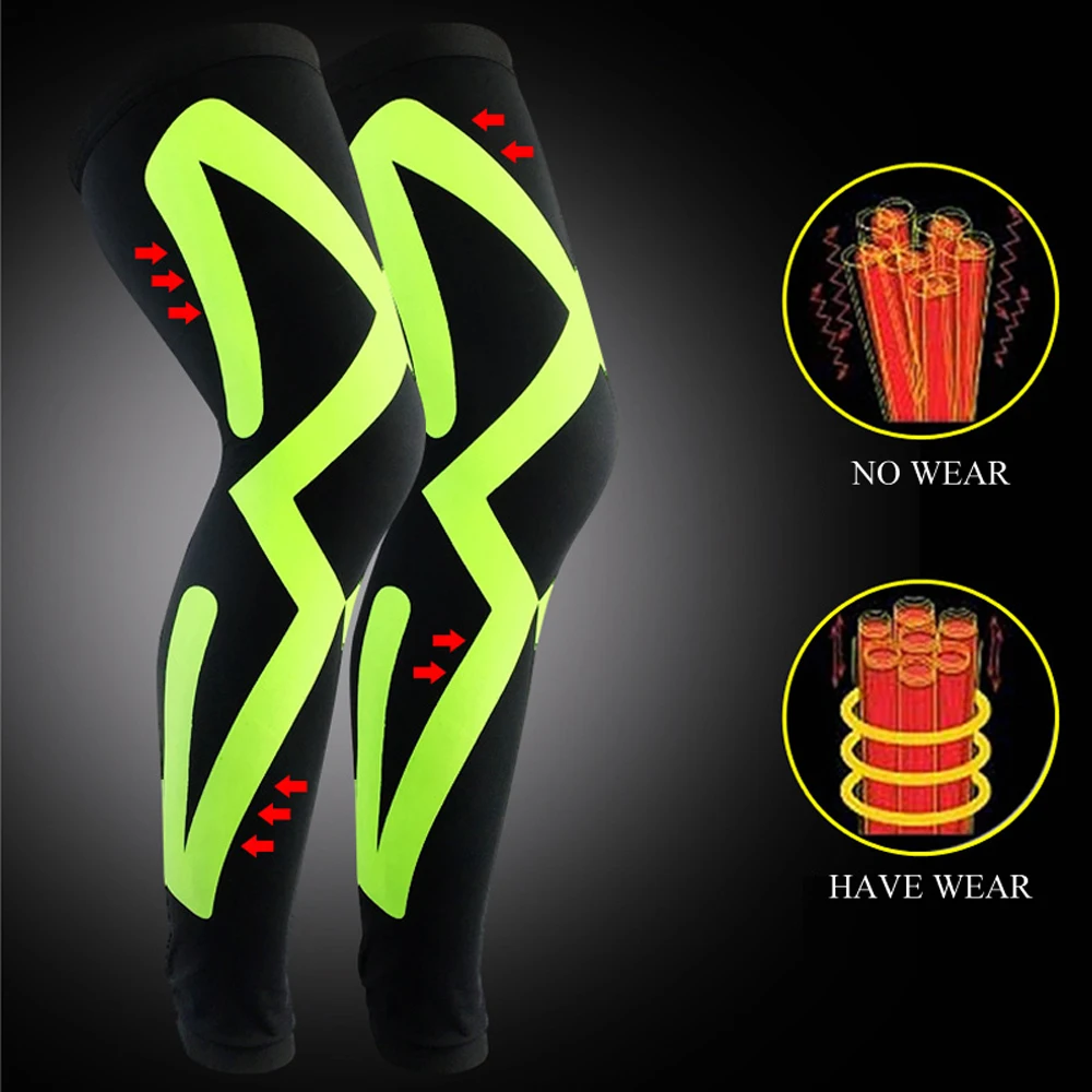 1Piece Fitness Compression Leg Sleeves Leg Knee Long sleeves Knee Support for Baseball Basketball Running Cycling Weightlifting