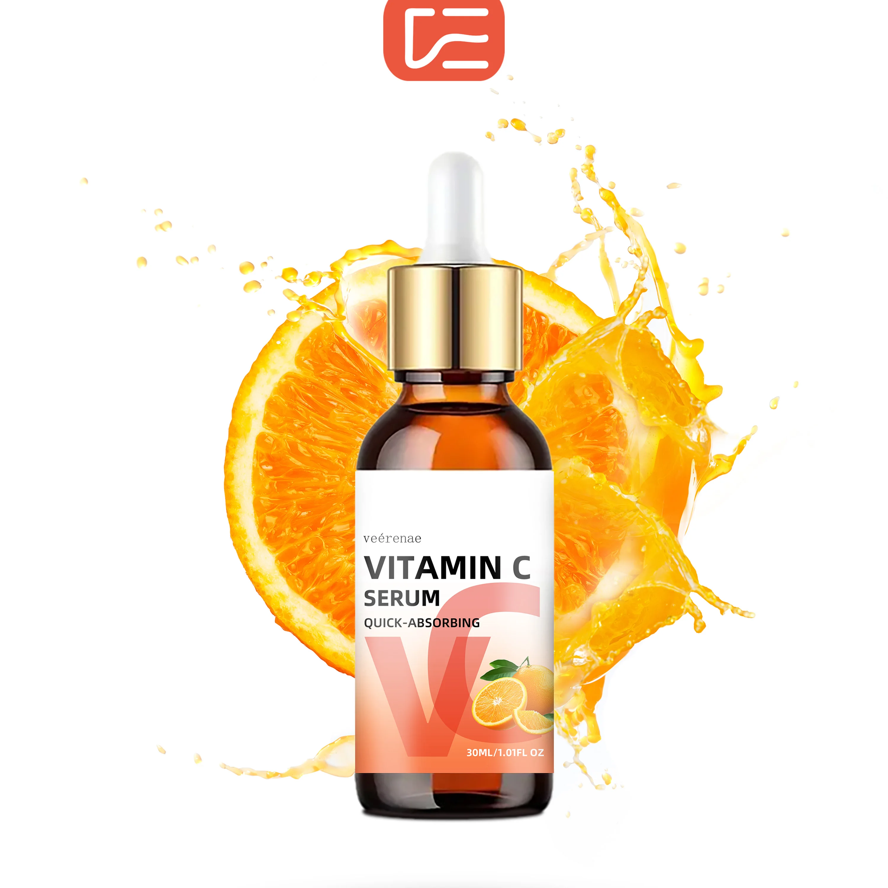 Soro Vérenae Vitamina C: refina, hidrata e firma a pele. Todos os tipos de pele, absorção rápida, para dia e noite. Presente de feriado ideal