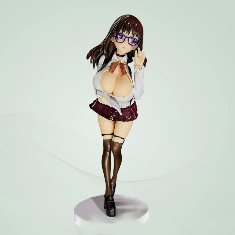 

Anime Girl Action Figure UC Librarian Glasses Girl Standing Pose PVC Collectible Model Desktop Decoration For Manga Otaku Fans